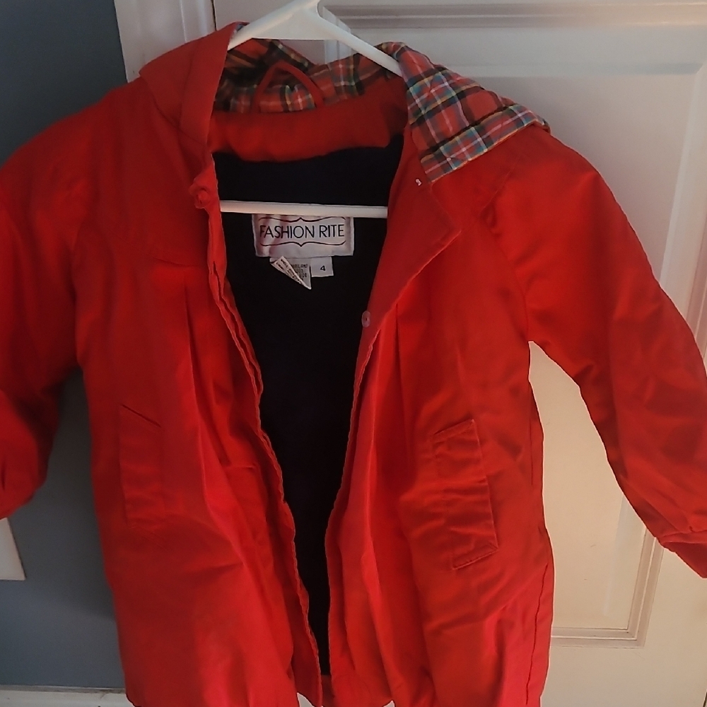 Kids Red Pea Coat